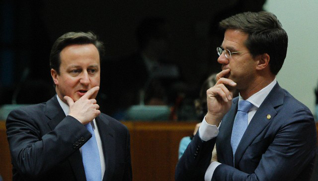 Rutte en Cameron delen de diagnose, maar niet de remedie Rutte en Cameron delen de diagnose, maar niet de remedie
