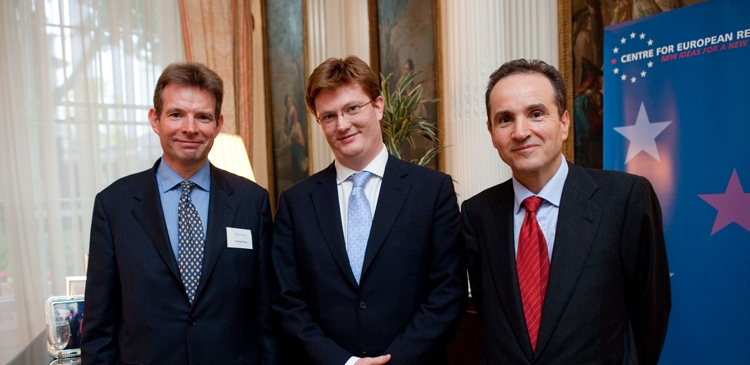 (L to R) Charles Grant, CER,  Danny Alexander MP and Ambassador Carles Casajuana