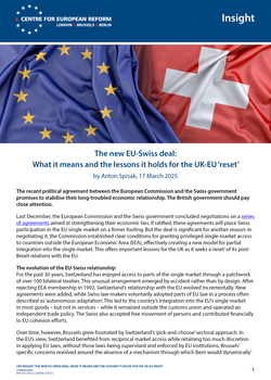 The new EU-Swiss deal: What it means and the lessons it holds for the UK-EU 'reset'
