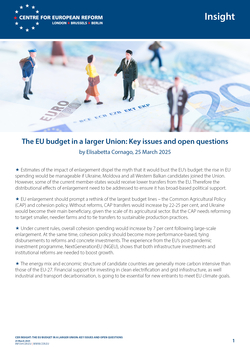 The EU budget in a larger Union: Key issues and open questions