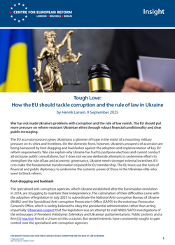 Toughlove: How the EU should tackle corruption and the rule of law in Ukraine