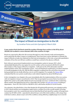 The impact of Brexit on immigration to the UK