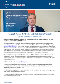 The gap between the 'Brexit reset' rhetoric and the reality