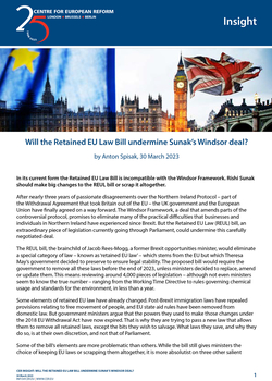 Will the Retained EU Law Bill undermine Sunak's Windsor deal?