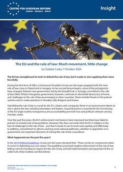 The EU and the rule of law: Much movement, little change