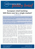Launch of CER policy brief &#039;European retail banking: Will there ever be a single market?&#039; event thumbnail
