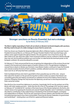 Stronger sanctions on Russia: Essential, but not a strategy