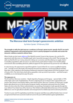 The Mercosur deal tests Europe’s geoeconomic ambition