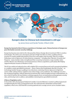 Europe's door to Chinese tech investment is still ajar