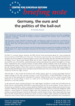 Germany, the euro and the politics of the bail-out