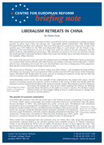 Liberalism retreats in China