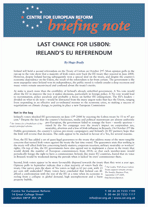 Last chance for Lisbon: Ireland's EU referendum
