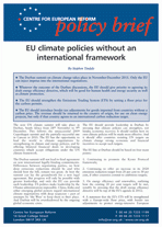 EU climate policies without an international framework