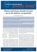 Britain and France should not give up on EU defence co-operation