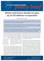 Britain and France should not give up on EU defence co-operation