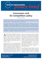 Consumers and EU competition policy