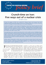 Crunch time on Iran: Five ways out of a nuclear crisis