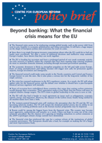 Beyond banking: What the financial crisis means for the EU