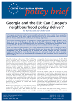 Georgia and the EU: Can Europe's neighbourhood policy deliver?