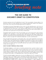 The CER guide to Giscard's draft EU constitution