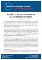 A guide to the referenda on the EU constitutional treaty