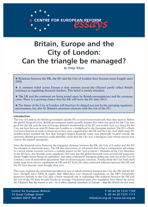 Britain, Europe and the City of London