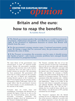 Britain and the euro: How to reap the benefits