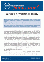 Europe's new defence agency