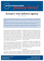 Europe's new defence agency