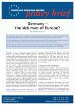 Germany – the sick man of Europe?