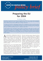 Preparing the EU for 2004